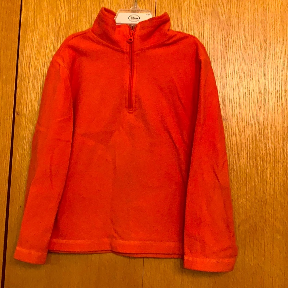 Arizona jeans pullover 1/2 zip fleece top shirt orange boyβs size 6 - 7 GUC